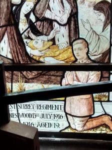 The Freeman & Whittet memorial window in Radley College Chapel
